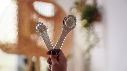 Glass Mezza Spoons